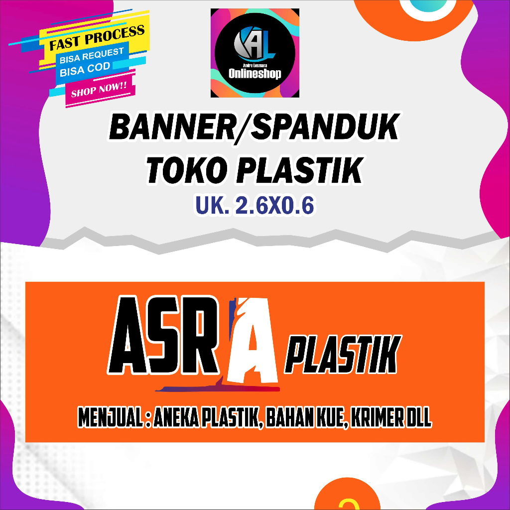 Spanduk Banner Toko Plastik, Grosir