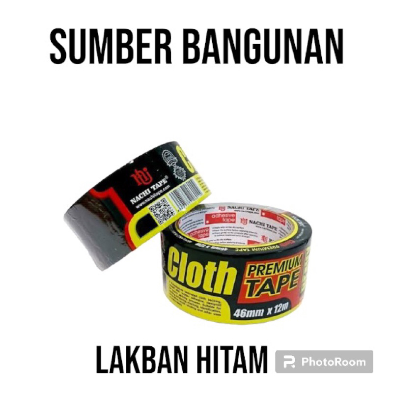 

LAKBAN KAIN / ISOLASI HITAM KAIN / PREMIUM TAPE KAIN 46mm