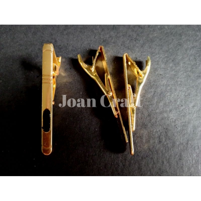 Jepit dasi gold emas / penjepit dasi / jepitan dasi gold / klip dasi per biji
