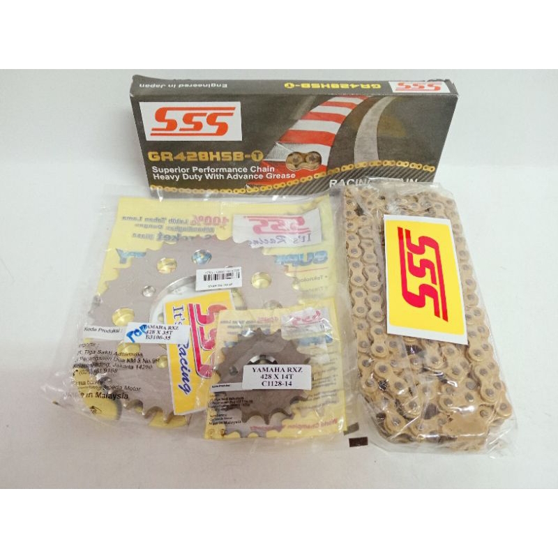 GIR SET SSS/GEAR SET SSS 428 ORIGINAL HSBT RX KING/JUPITER MX NEW 135/JUPITER MX OLD/VEGA R NEW/FIZR