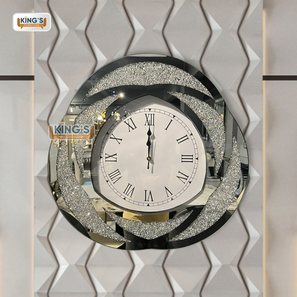 KINGS FURNITURE PONTIANAK JAM DINDING CERMIN AESTHETIC - JAM ESTETIK - JAM IMPORT - JAM HIAS DINDING