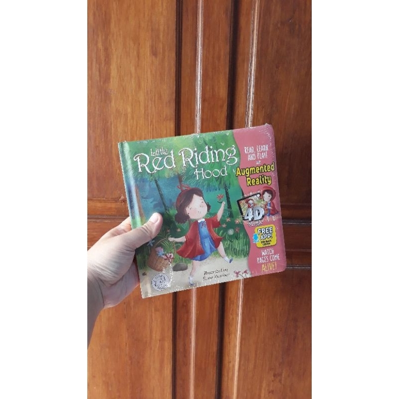 

augmented reality book red reading hood big bad wolf buku ajaib little hippo