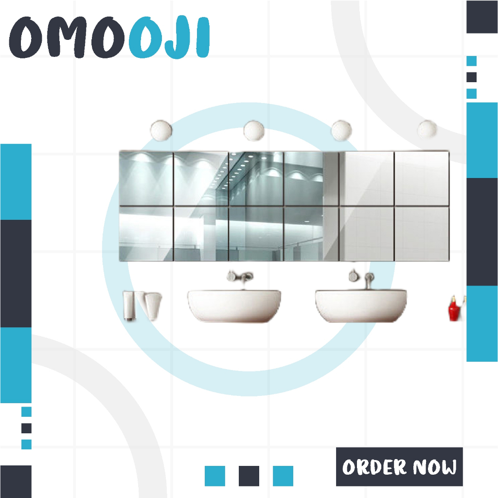 Omooji - Cermin Stiker Dinding Sticker Kaca Film Wall Wallpaper Mirror Dekorasi R952 R215
