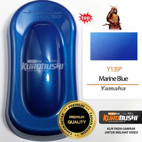 Samurai Paint MARINE BLUE Y139 Biru Candy Yamaha Cat Semprot Aerosol