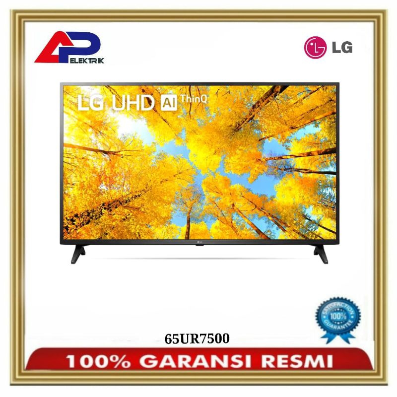 LED LG 65" UHD smart digital tv AIThinQ 65UR7500