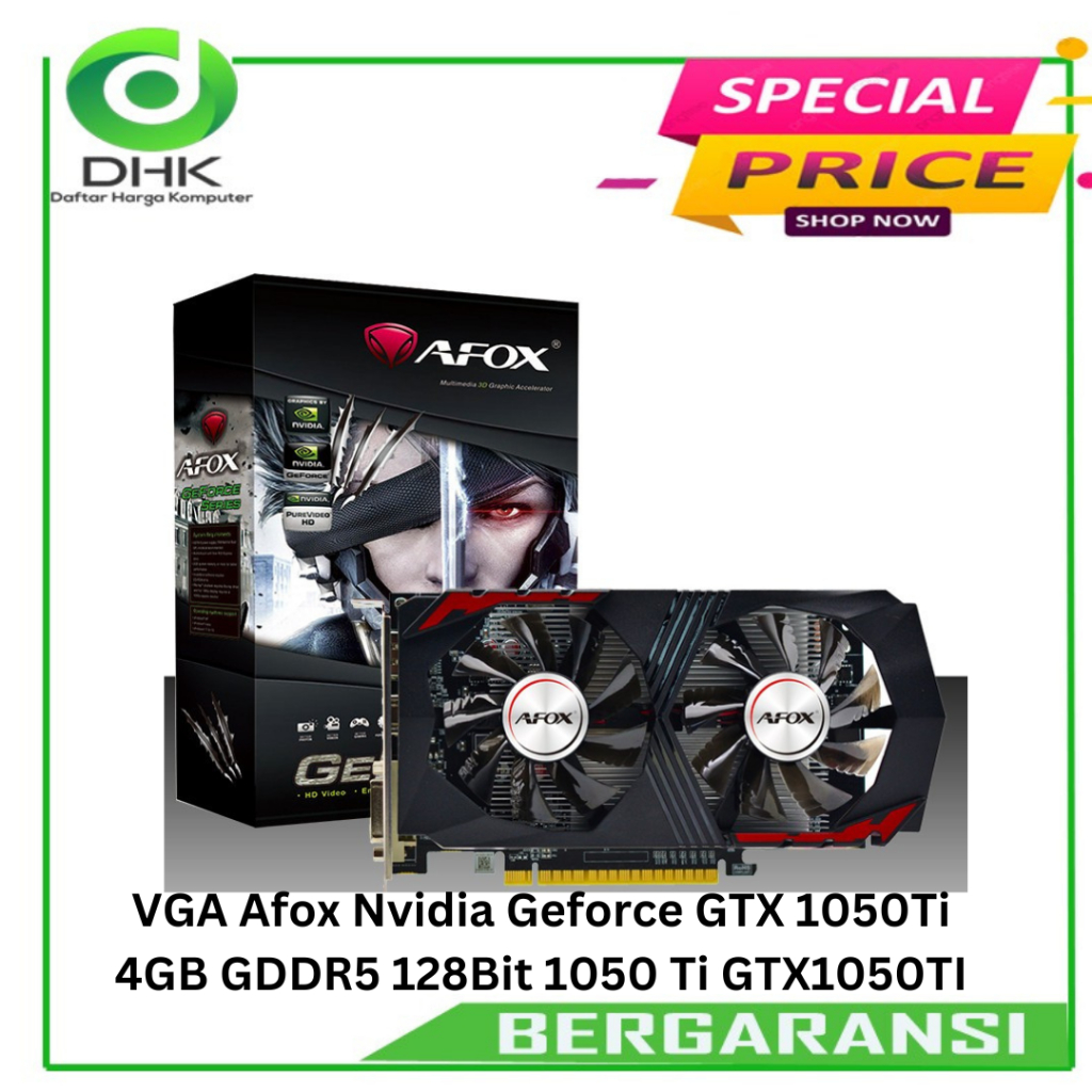 VGA Afox Nvidia Geforce GTX 1050Ti 4GB GDDR5 128Bit 1050 Ti GTX1050TI