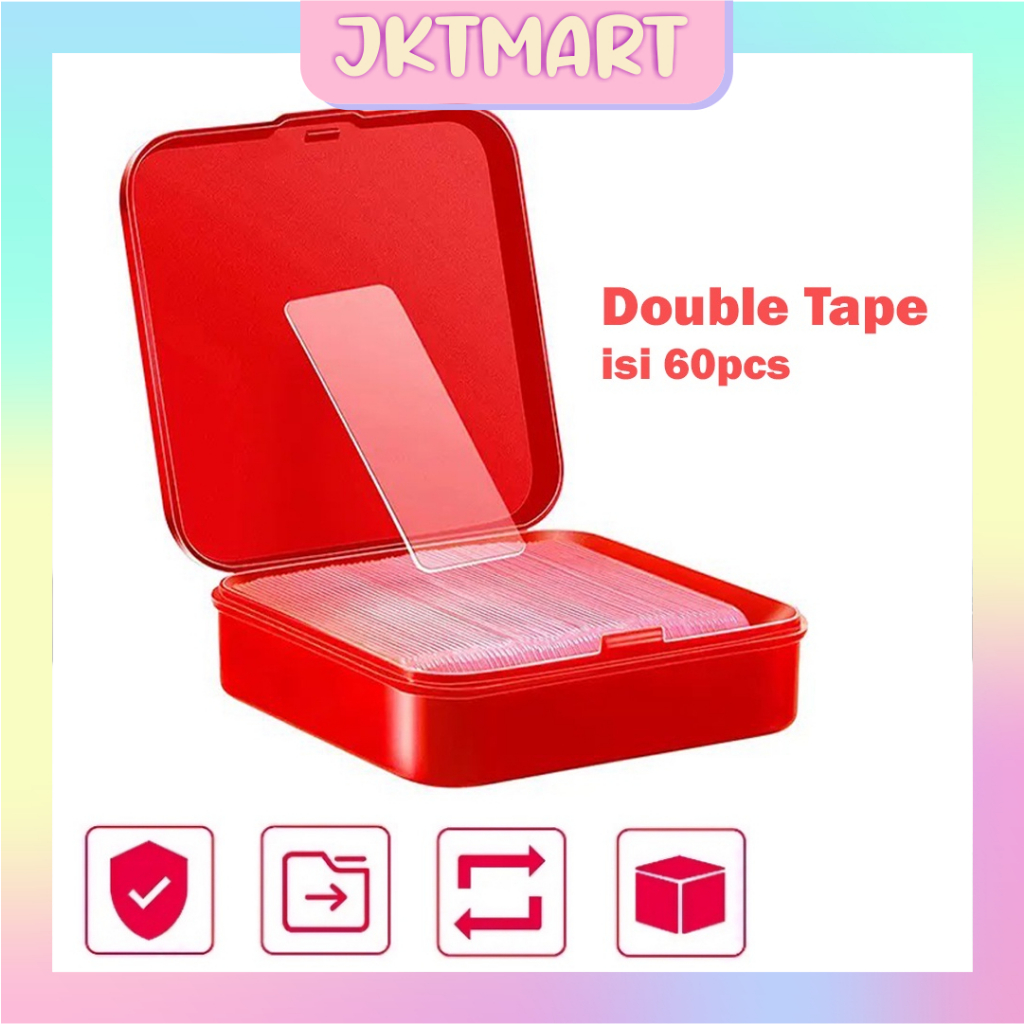 

⭐ JKTMART ⭐ DOUBLE TAPE MINI ISI 60PCS PER BOX / NANO TAPE BENING SERBAGUNA R969