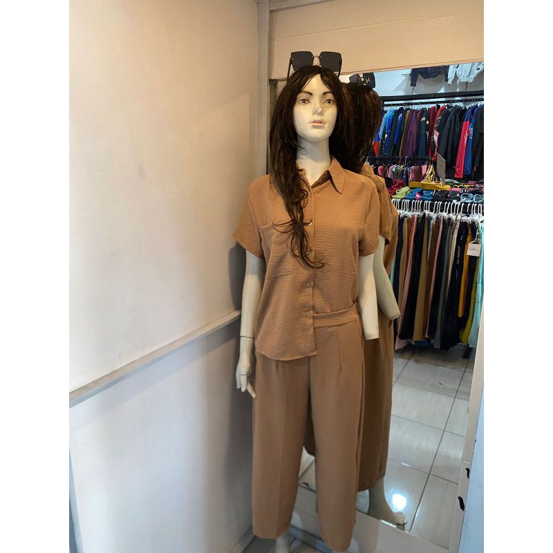 Setelan Wanita Crop / One Set Crinkle Import