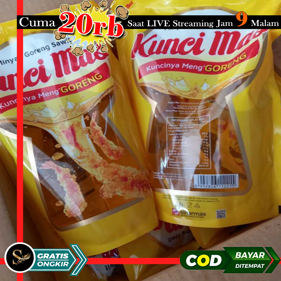 

Minyak Goreng 3X Penyaringan Kunci Mas Kemasan Refil 2 Liter PROMO Minyak Goreng Kunci Mas Pouch 2 lt Ecer Grosir 1 Dus COD Gratis Ongkir