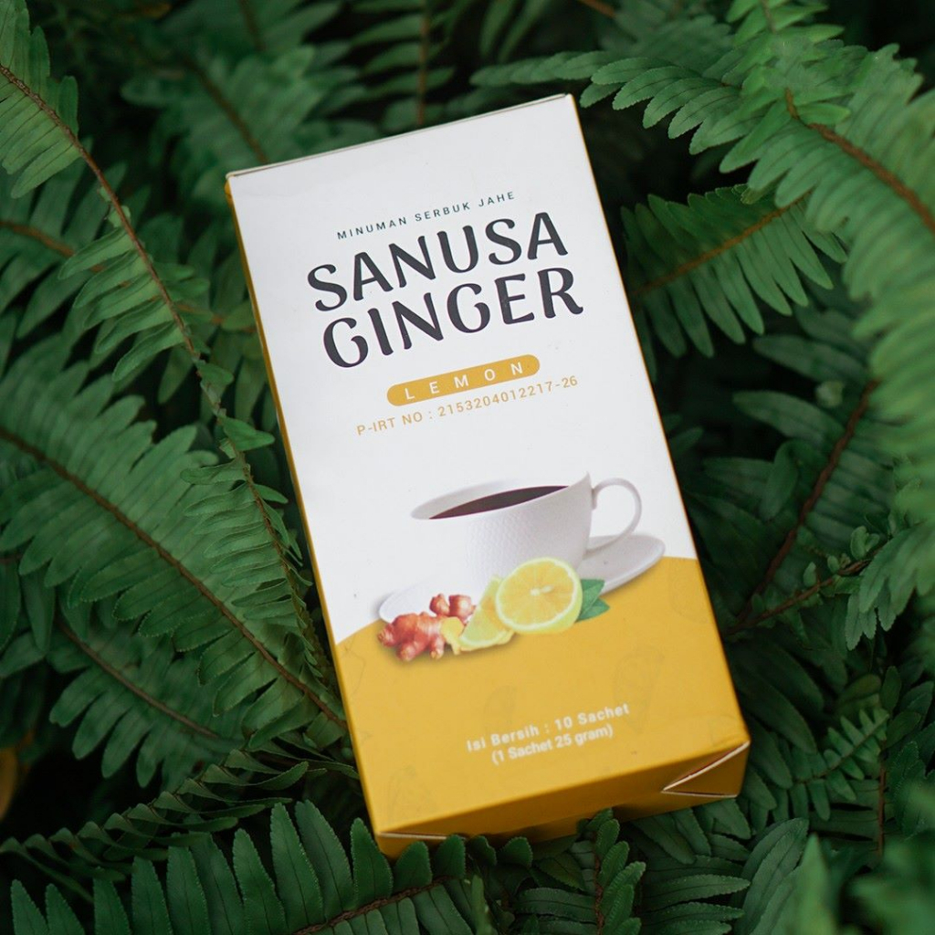 

MINUMAN HABBATUSSAUDA, EKSTRAK JAHE MERAH, GULA AREN, PERASA LEMON (Sanusa Ginger Lemon isi 10 Sachet)