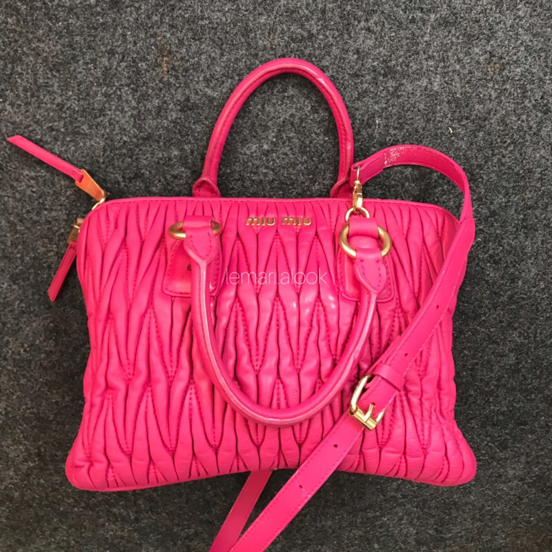 TAS SECOND MIU-MIU LAMBSKIN PINK