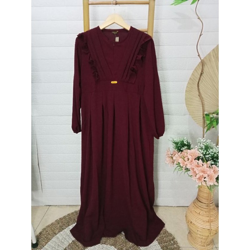 Gamis Fenomenal Mina Dress Crincle Airflow Premium