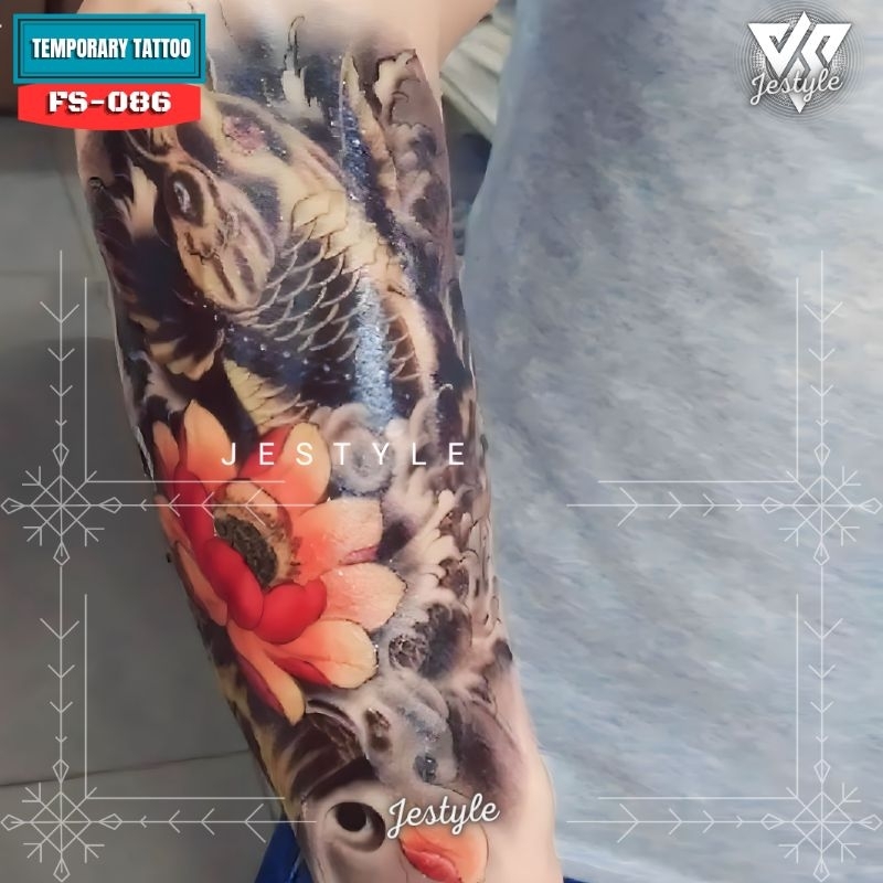 [FS-086] Tato Temporer Temporary Tattoo ikan koi