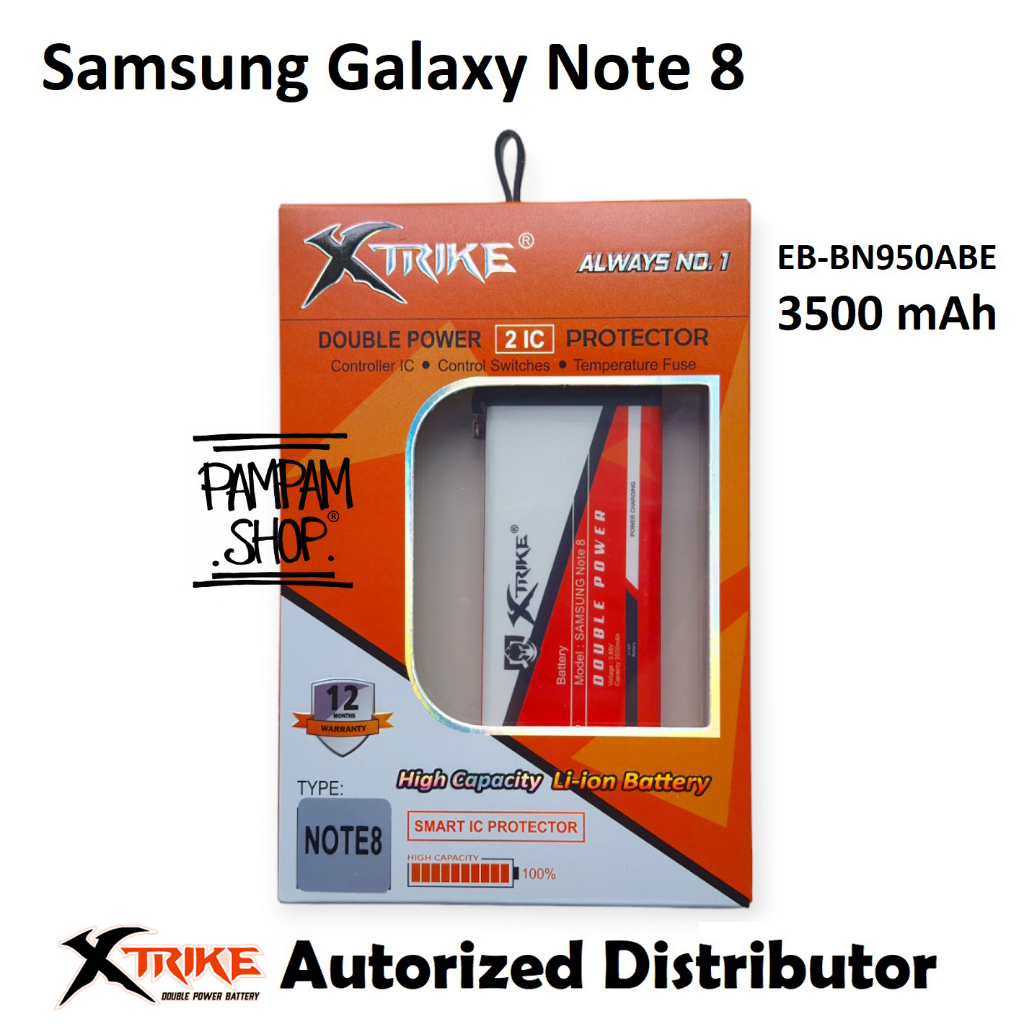 XTRIKE Baterai Double Power Original Samsung Galaxy Note 8 N950 EB-BN950ABE N950F N9500 Ori Batre Ba