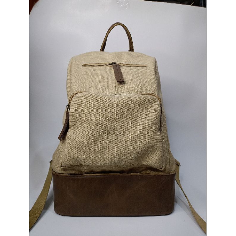 TR.0015 BIMA cream kanvas - Tas ransel