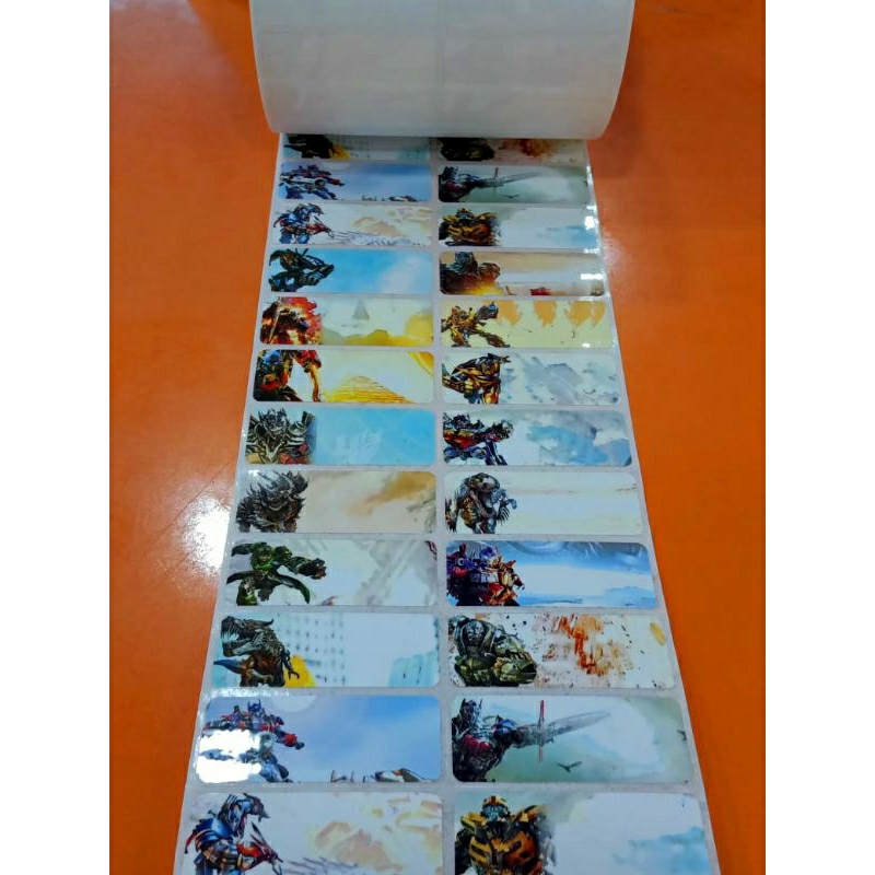 

Stiker Label Nama Anti Air Name Sticker Waterproof The Transformers