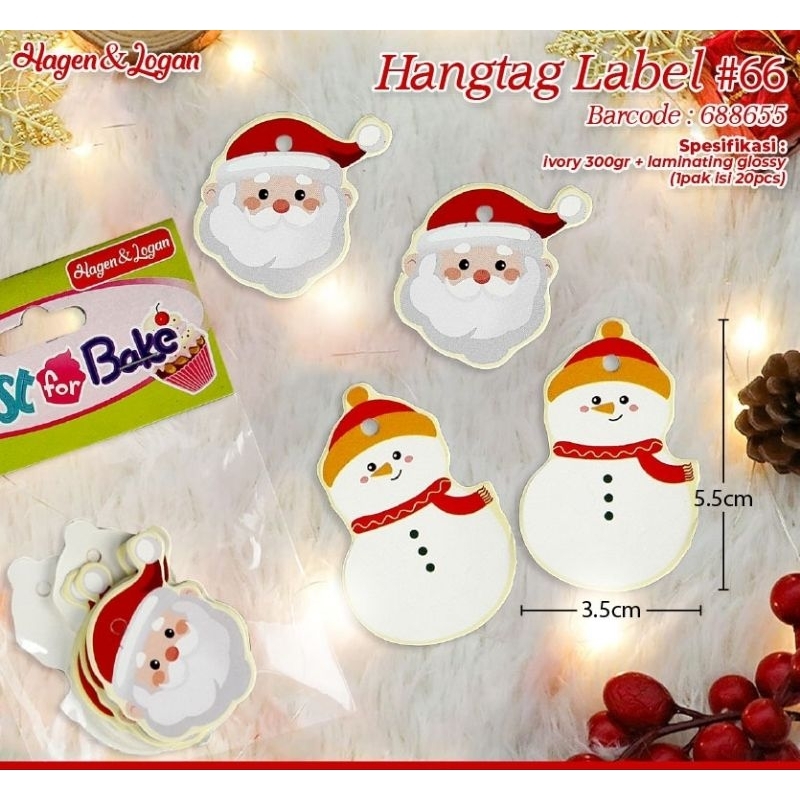 

HAND TAG LABEL CHRISTMAS / NATAL ISI 20 PCS - KODE 66