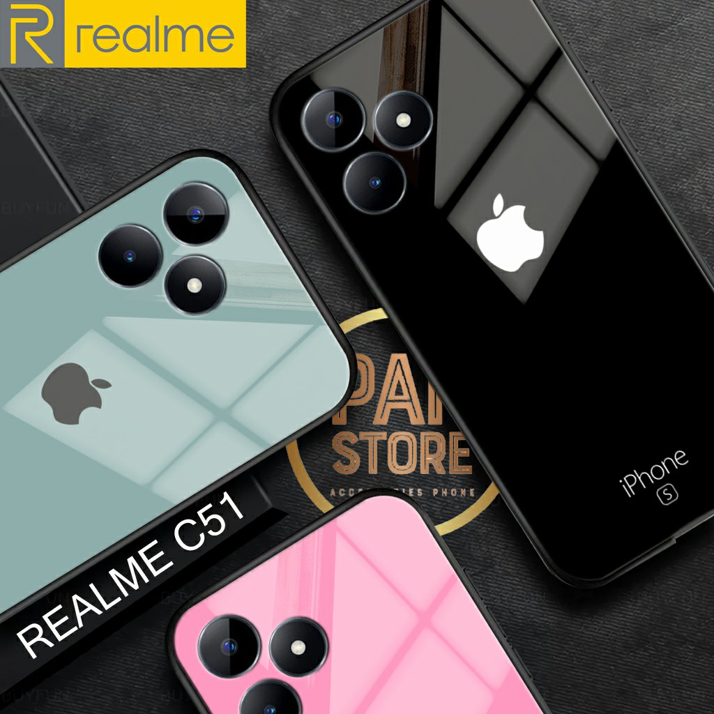 Softcase Glossy Glass Realme C51 NFC Terbaru [SK-26] - Softcase Pro Camera Realme C51 NFC -  Casing  Handphone C51 2023  - Softcase Glossy Infinix C51 Nfc - Pelindung Handphone - Aksesoris Handphone -  Glass case C51 2023 -  Panstore