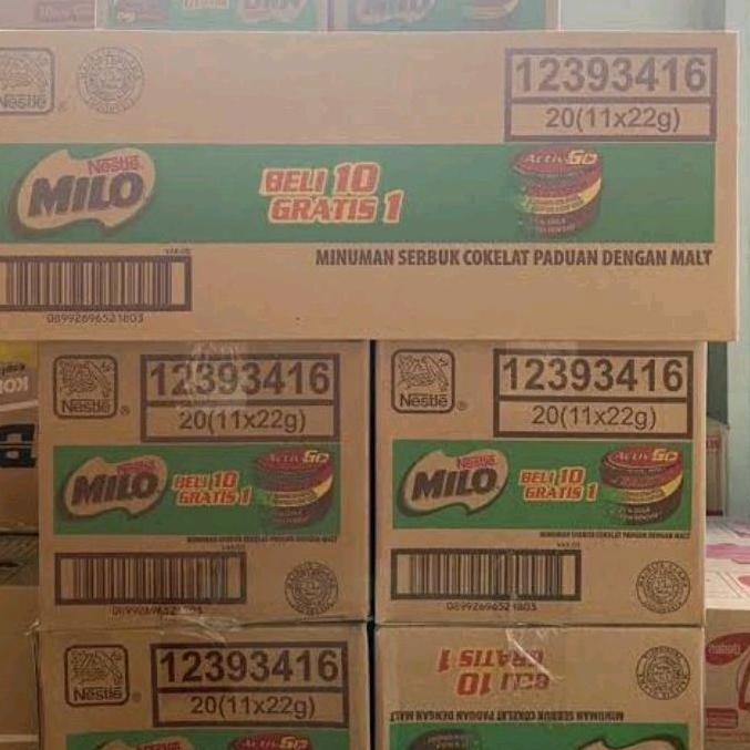 

Milo Active Go 22gr 10+1 sachet 1 dus isi 20 Renceng