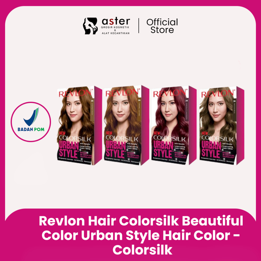 Aster Kosmetik - Revlon Hair Colorsilk Beautiful Color Urban Style Hair Color - Colorsilk