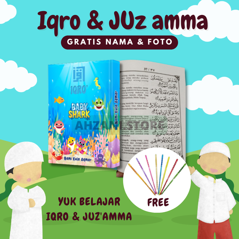 IQRO JUZ AMMA CUSTOM NAMA FOTO HARDCOVER - IQRA JUZ AMMA CUSTOM - BISA CUSTOM NAMA DAN FOTO - IQRO A