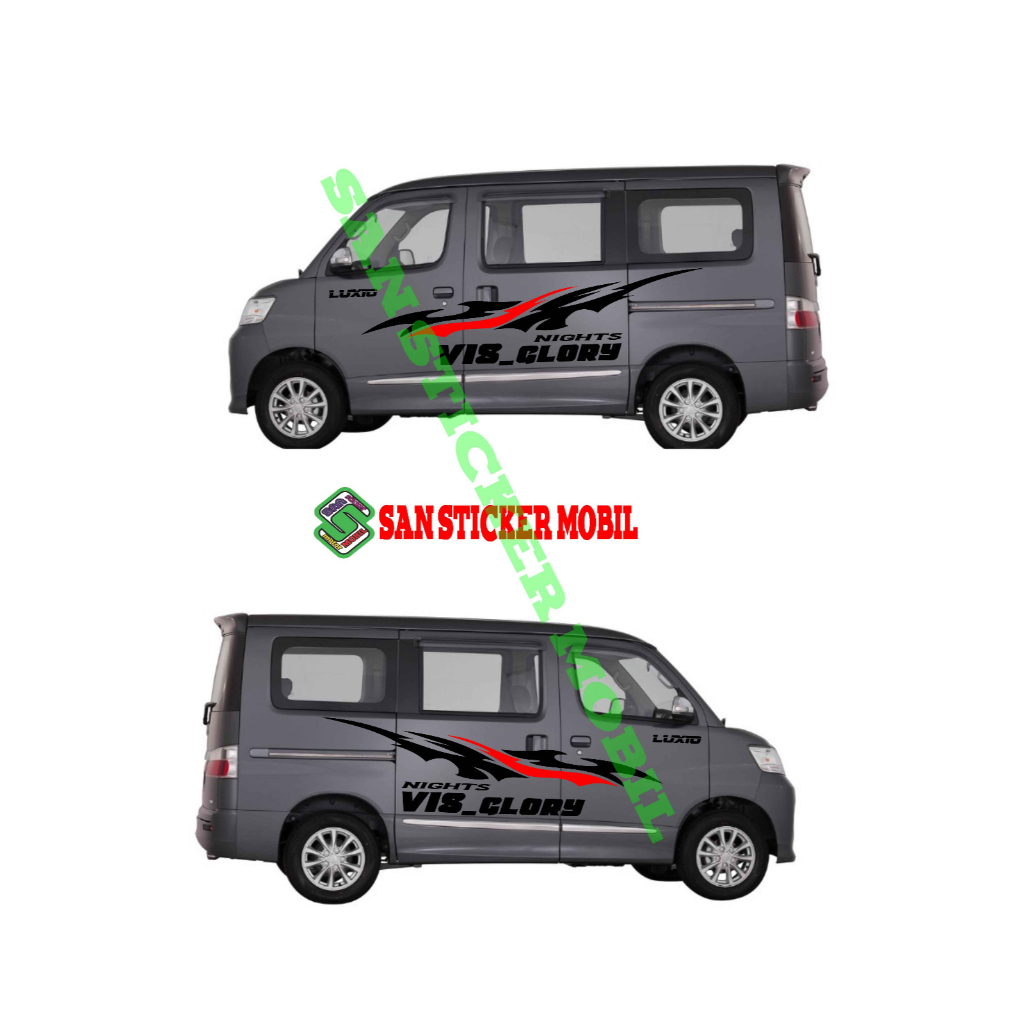 0871 cutting sticker mobil luxio mini van grand max terbaru
