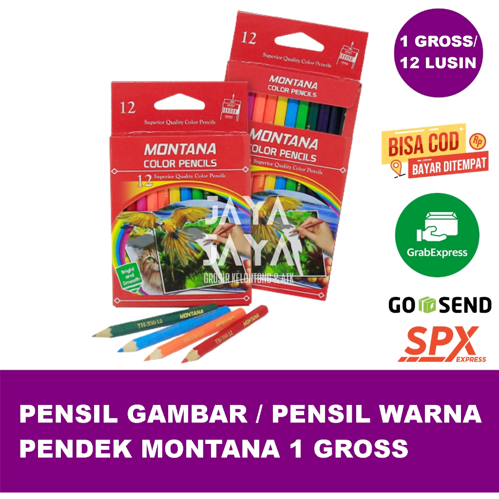 

Pensil Gambar Set / Pencils Warna Pendek Terbaik 1 GROSS