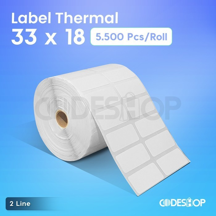 

STICKER LABEL THERMAL - 2LINE 33X18 ISI - 5500PC