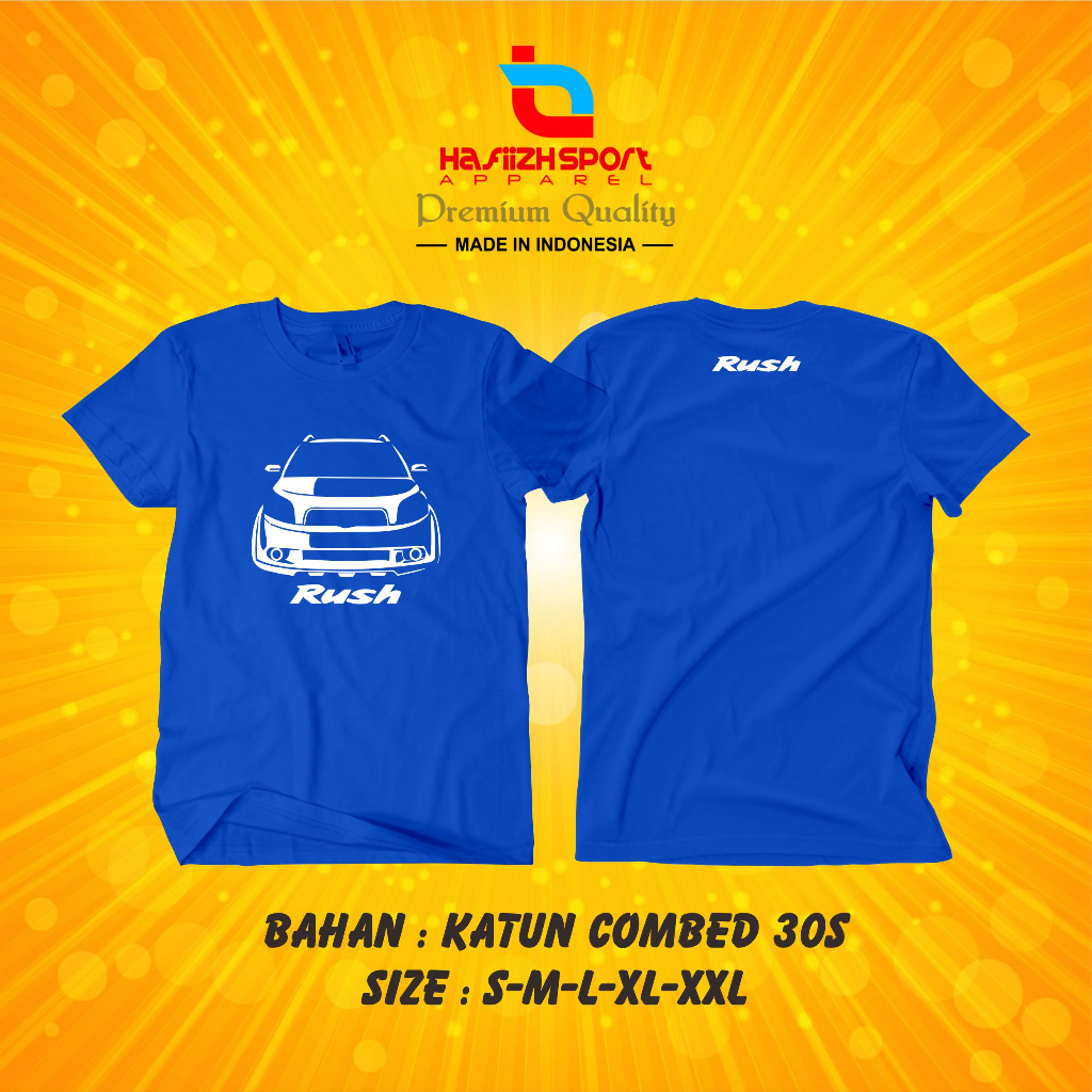 KAOS BAJU MOBIL TOYOTA RUSH PREMIUM / KAOS TOYOTA RUSH TERBARU
