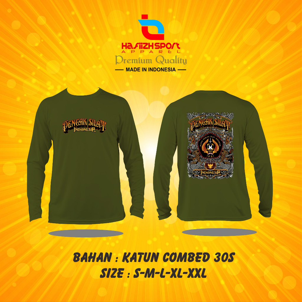 KAOS BAJU IKATAN PENCAK SILAT INDONESIA  IPSI V.2 LENGAN PANJANG / KAOS IPSI / KAOS PENCAK SILAT PRE