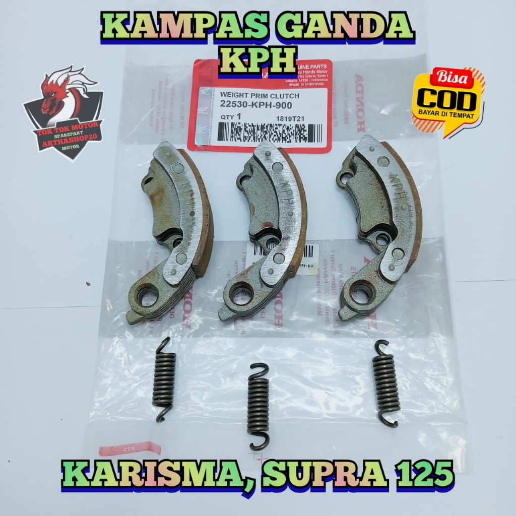 KAMPAS GANDA KPH SPAREPART ONDERDIL MOTOR HONDA SUPRA X 125 , KARISMA KUALITAS ASLI ORIGINAL