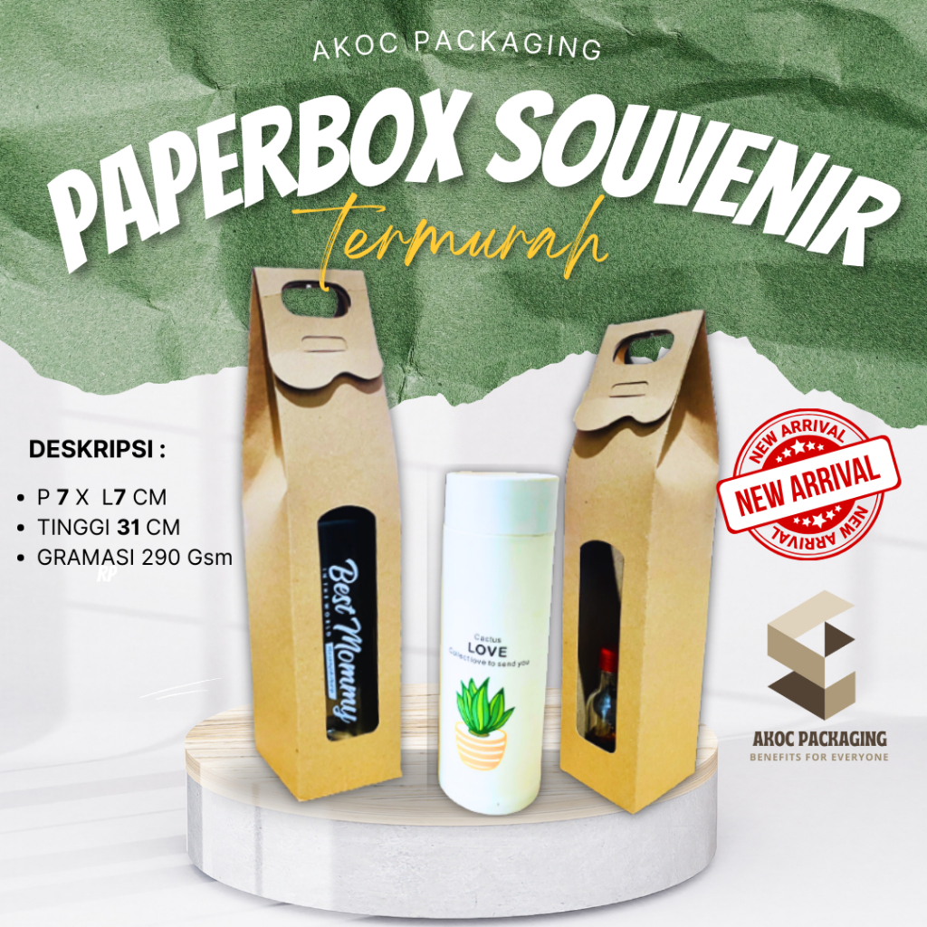 

Paper box souvenir pernikahan botol paper kraft tebal Box souvenir botol/tumbler Craft 7x7x31 paperbox x payung paperbox botol paperbox handuk paperbox souvenir pernikahan aesthetic