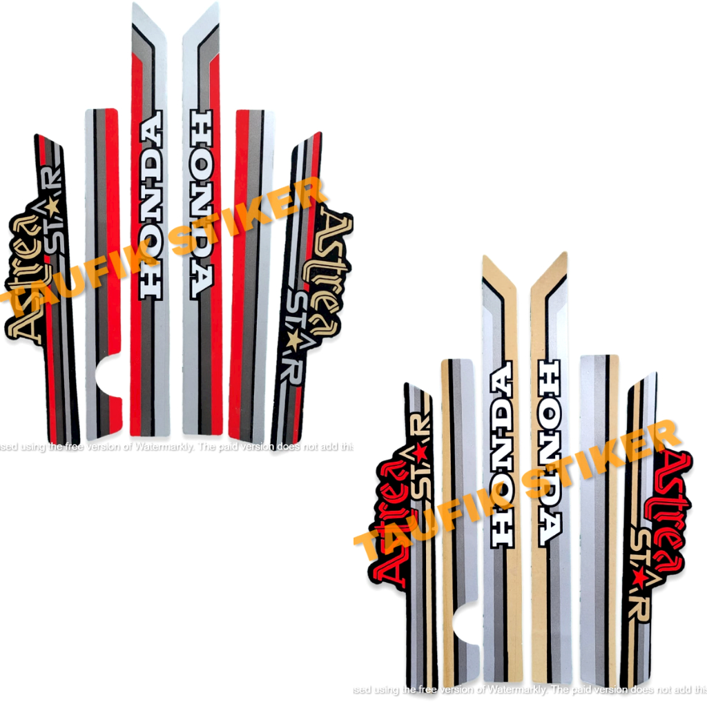 STRIPING LIS BODY MOTOR ASTREA STAR SEPASANG STANDAR FULL SET