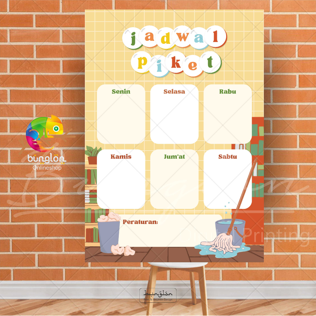 

Poster Edukasi Jadwal Piket Model G