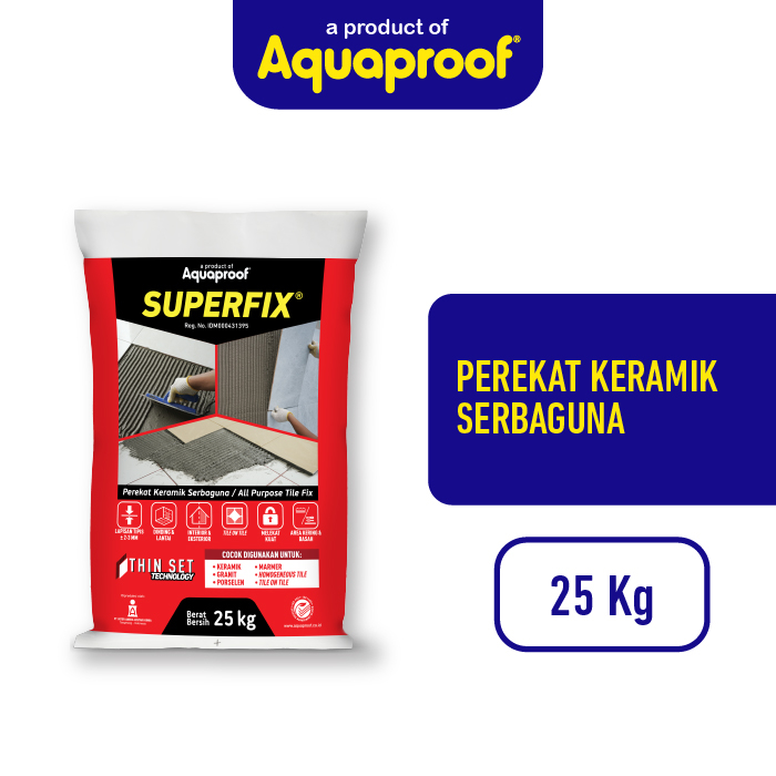 Superfix Perekat Keramik Lantai Dan Dinding - 25 Kg