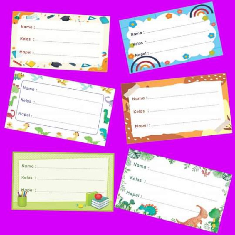 

Label Buku Stiker Hvs 1pack isi 45pcs