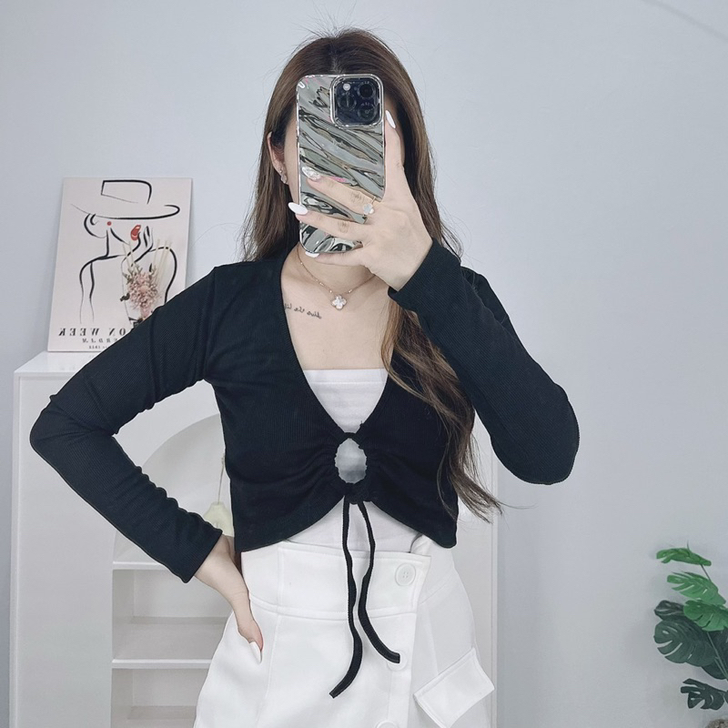 Cassie Cardigan Crop Top Cardigan knit korea Atasan Knit korea