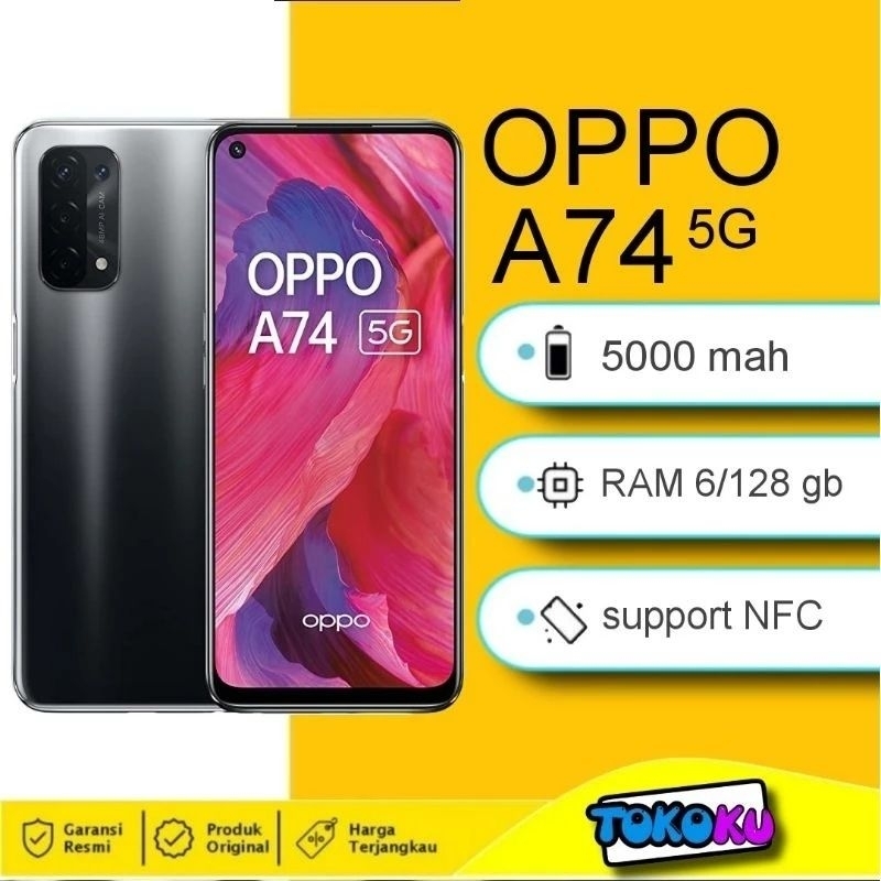 OPPO A74 5G 6/128 GB A74 4G 6/128 GB - NEW GARANSI RESMI INDONESIA