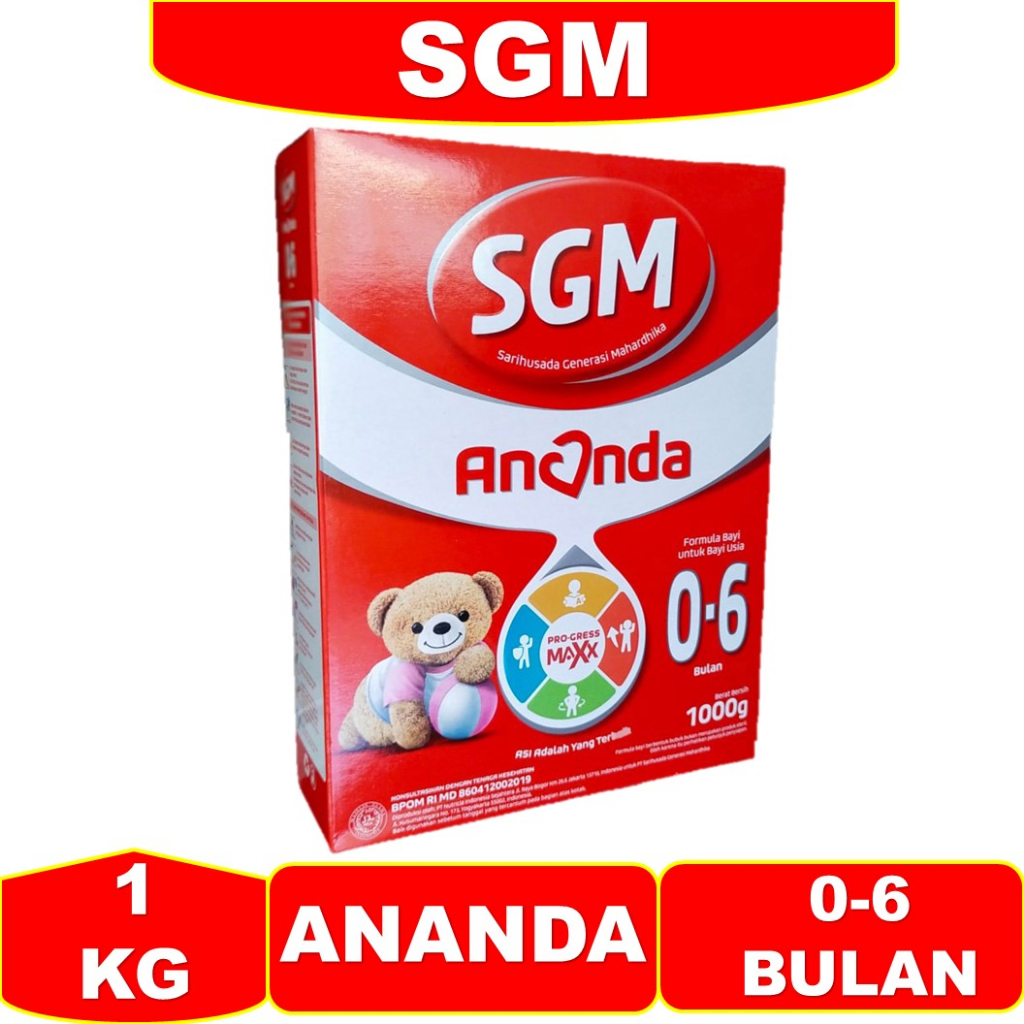 

SUSU SGM ANANDA 0-6 BULAN kemasan box 1 kg