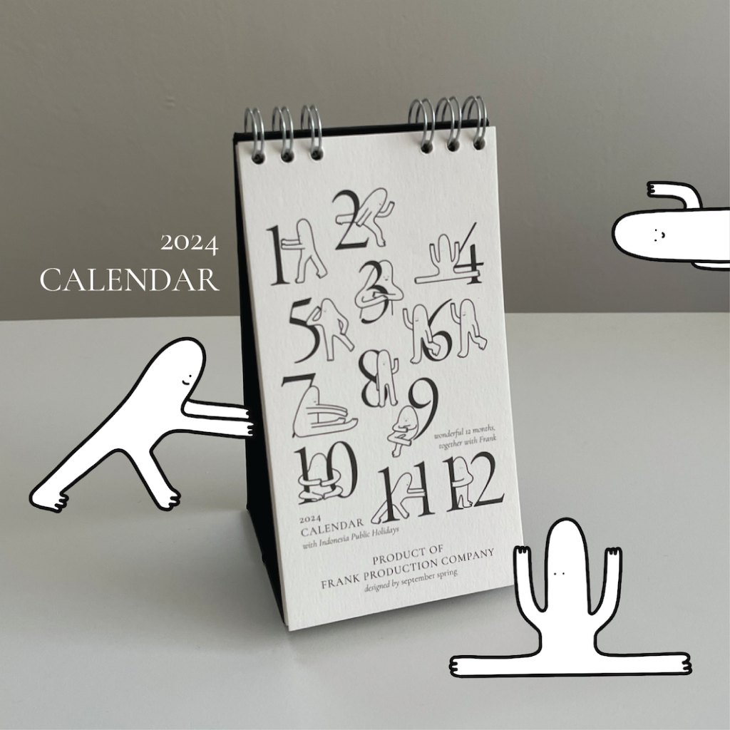 

2024 Frank Desk Calendar - with Indonesia Public Holiday