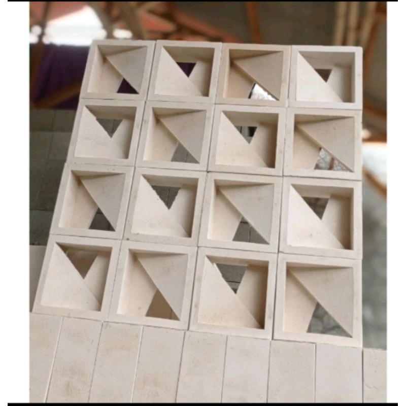 Roster beton/loster minimalis motif new