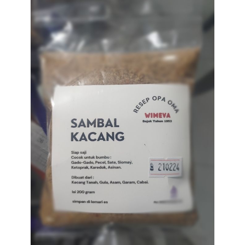 

Sambal/Sambel Kacang/Bumbu Kacang WIMEVA Gado Gado Pecel Sate Siomay Ketoprak