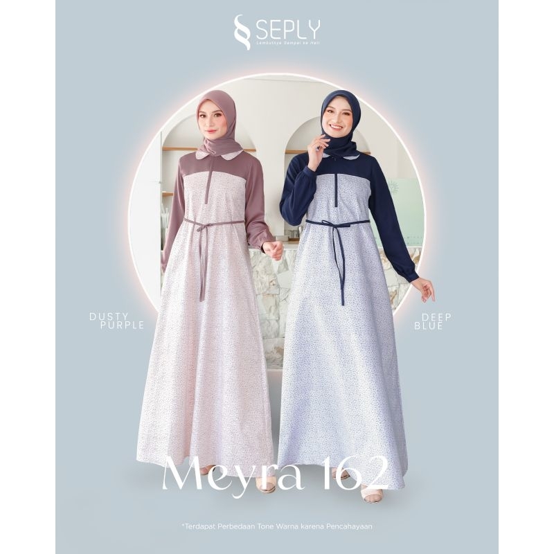 Gamis Seply Meyra 162 Dusty Purple dan Deep Blue