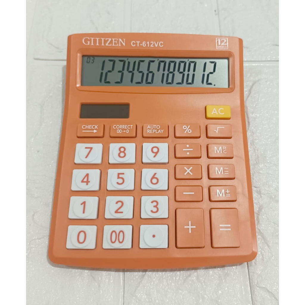 Kalkulator CT 612  - Kalkulator 12 Digit Check and Correct - Kalkulator Dagang Pasar Kantor