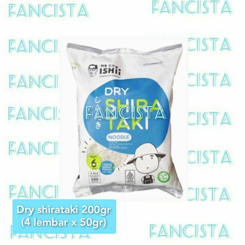 

Ambico Mie Shirataki Kering 200gr 200 gr isi 4 lembar x @50gr Dry Shirataki Mr. Ishii New Packaging