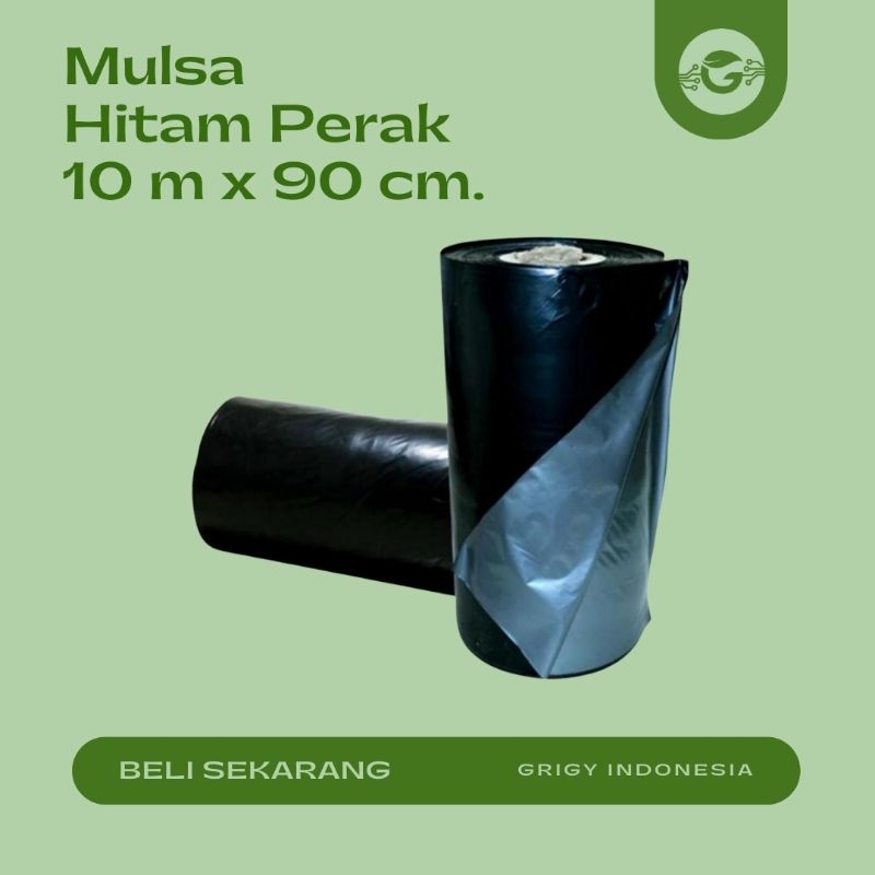 MULSA PLASTIK HITAM PERAK TANAMAN 10 M X 90 CM