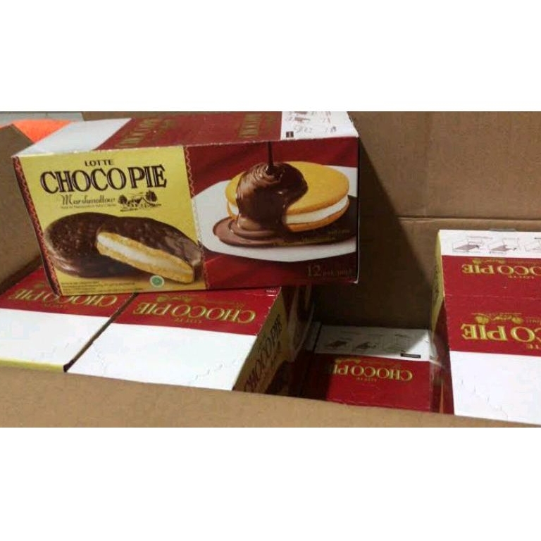 

Lotte Choco Pie Marshmallow 28gr 1 dus isi 8 Pak