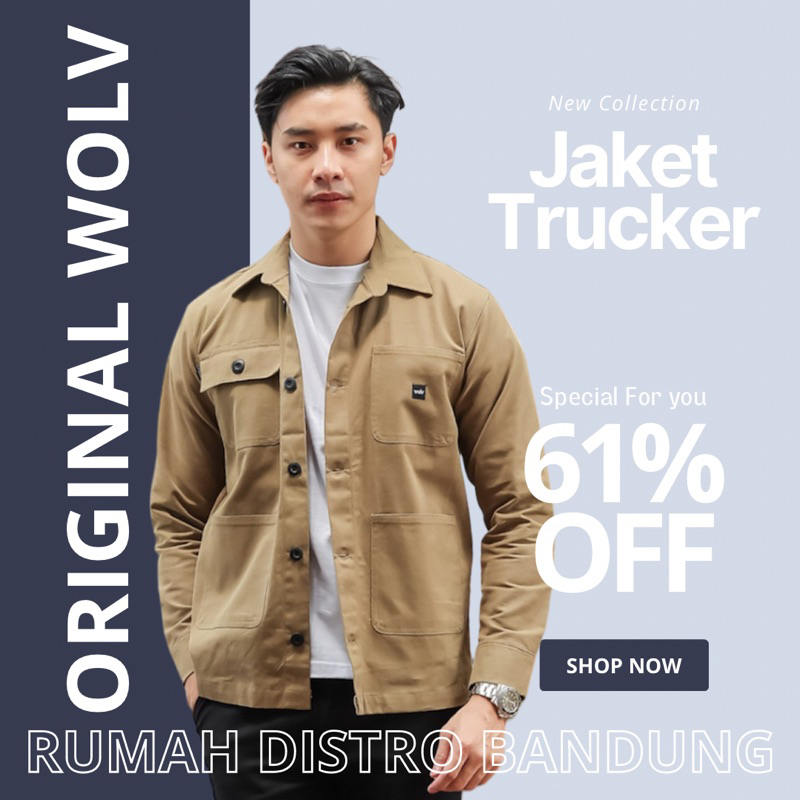 KHAKI - Jaket Semi Parka Wolv Jaket Semi Parka Saku Empat Jaket Trucker Canvas Jaket Vintage Jaket C