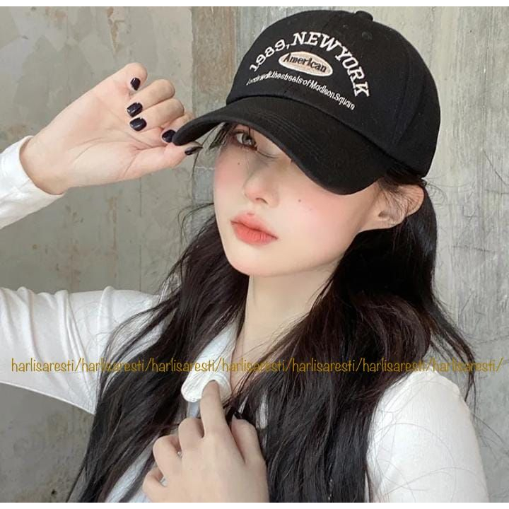 Topi Baseball Pria Wanita 1989 New york Korean Style Fashion Cap Distro