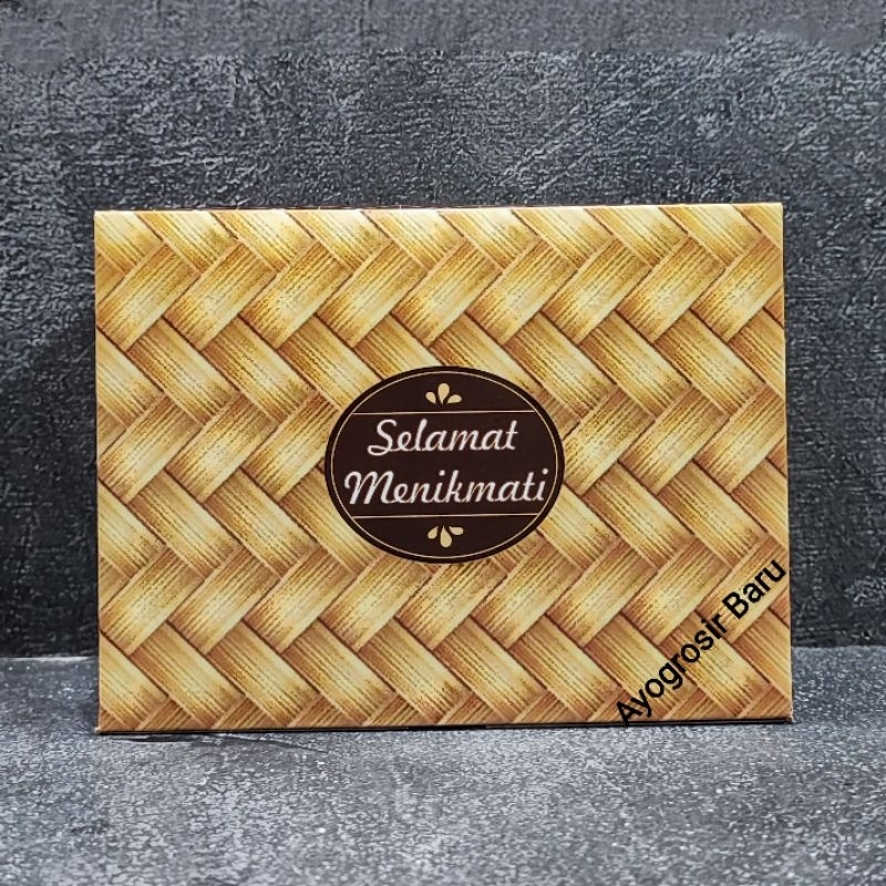 Dus Snack 12x16 Bilik Bambu isi 100 pcs GS Motif Box Kue